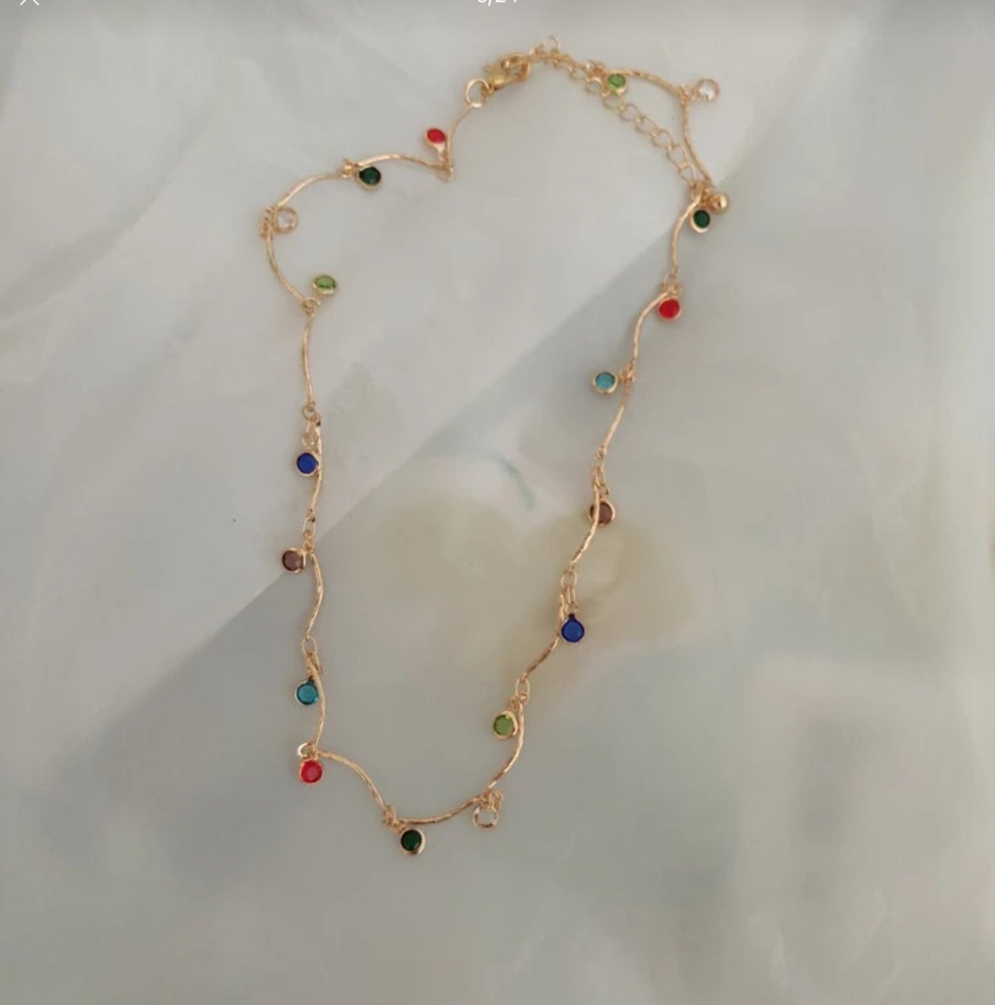 Collier Shérazade - Strass multi couleurs